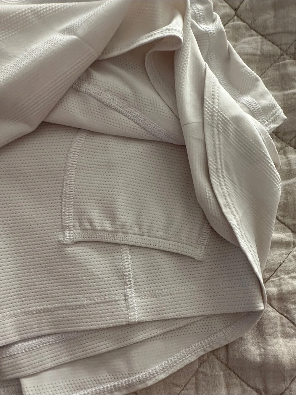 Athleta White Layered Athletic Skort